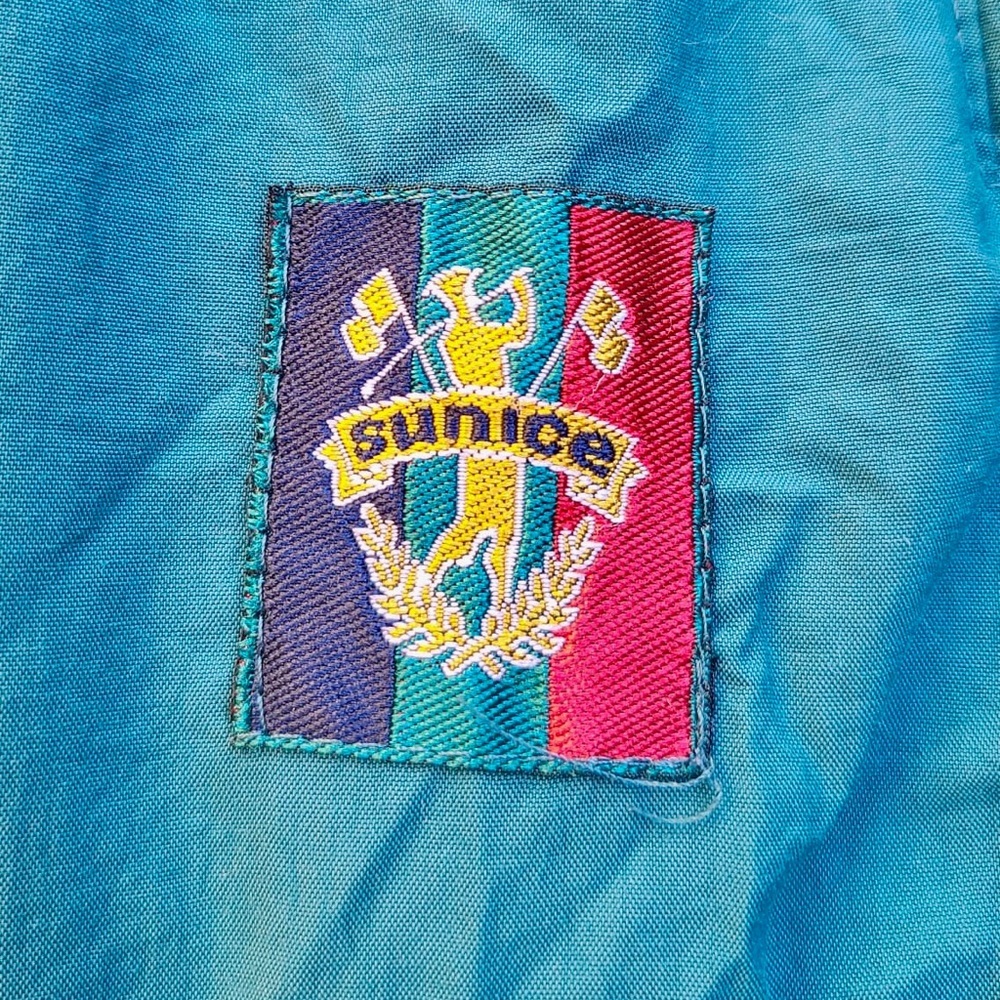Vintage Sunice Blue Turquoise Lightweight Bomber Zip Up Jacket - Picture 2 of 2
